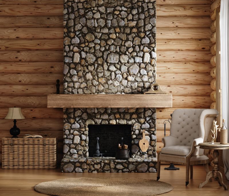 Stone Fireplace Setup